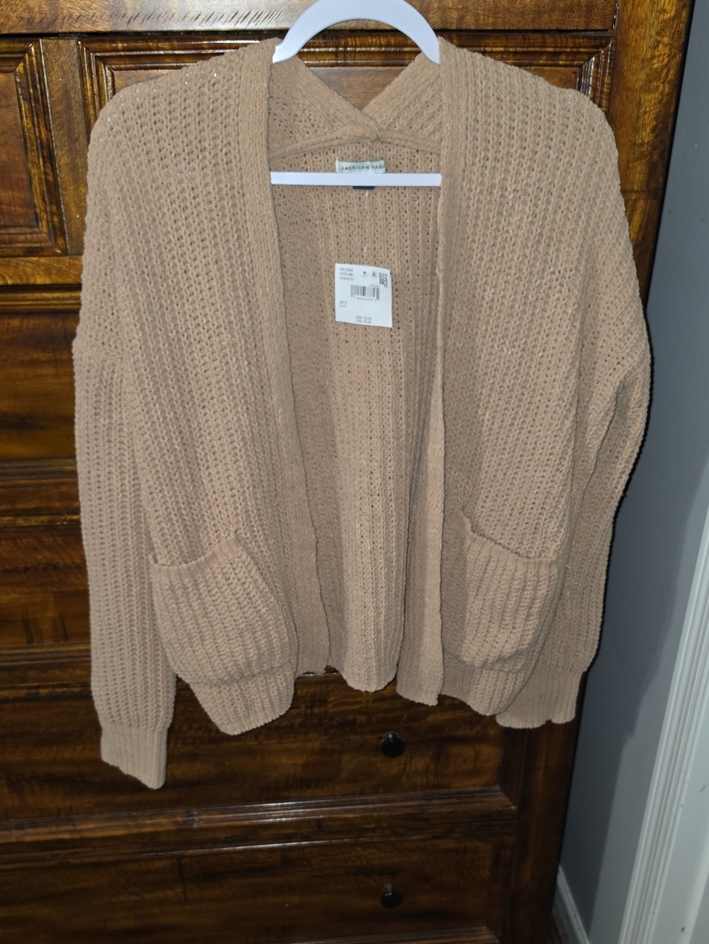 American Eagle Nwts Super Soft Cardigan With Pockets. Sz Small, Tan!